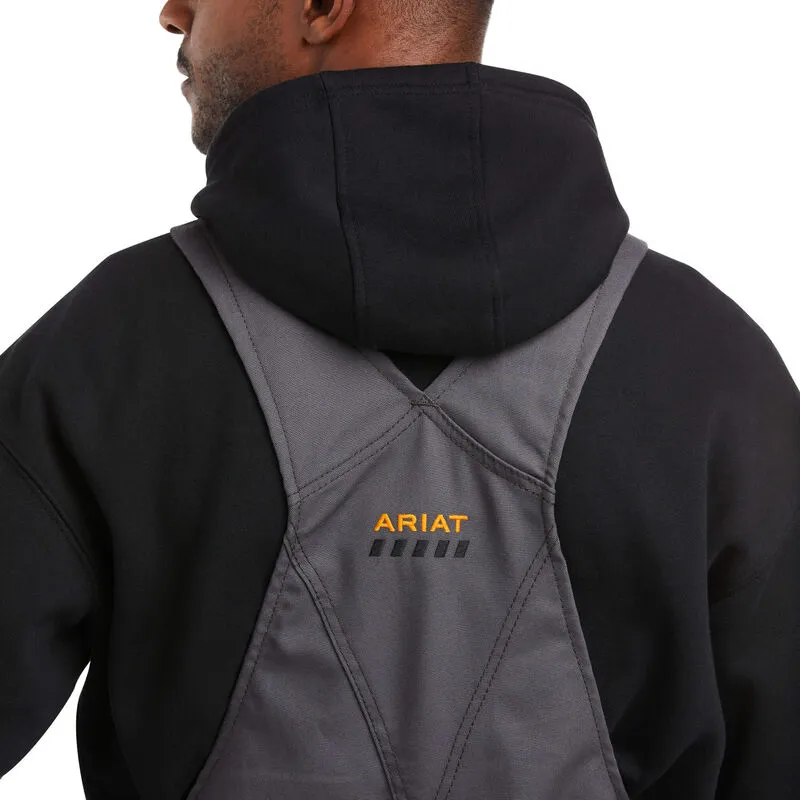 Ariat Men's Rebar DuraCanvas Stretch Insulated Bib in Grey