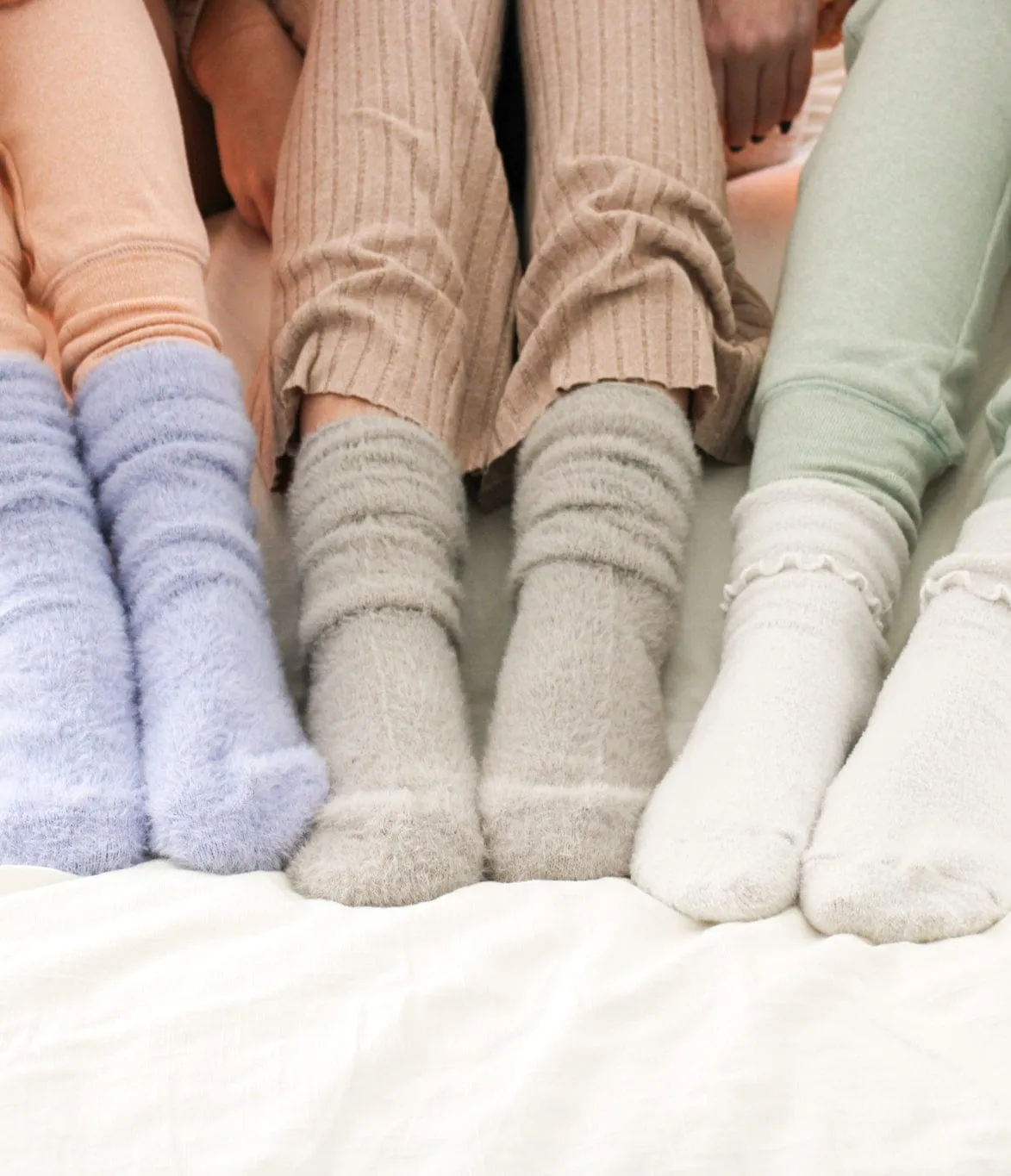 Feather Knit Socks - Cosmic Sky