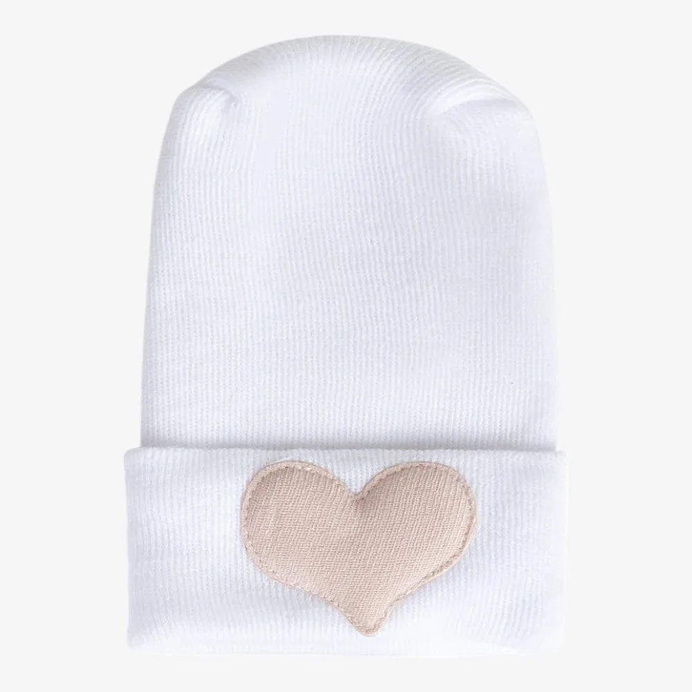 Linen Hospital Hat - Petal Heart