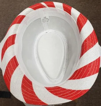 Patriot -- Unisex Paper Straw Fedora -- Red/White/Blue
