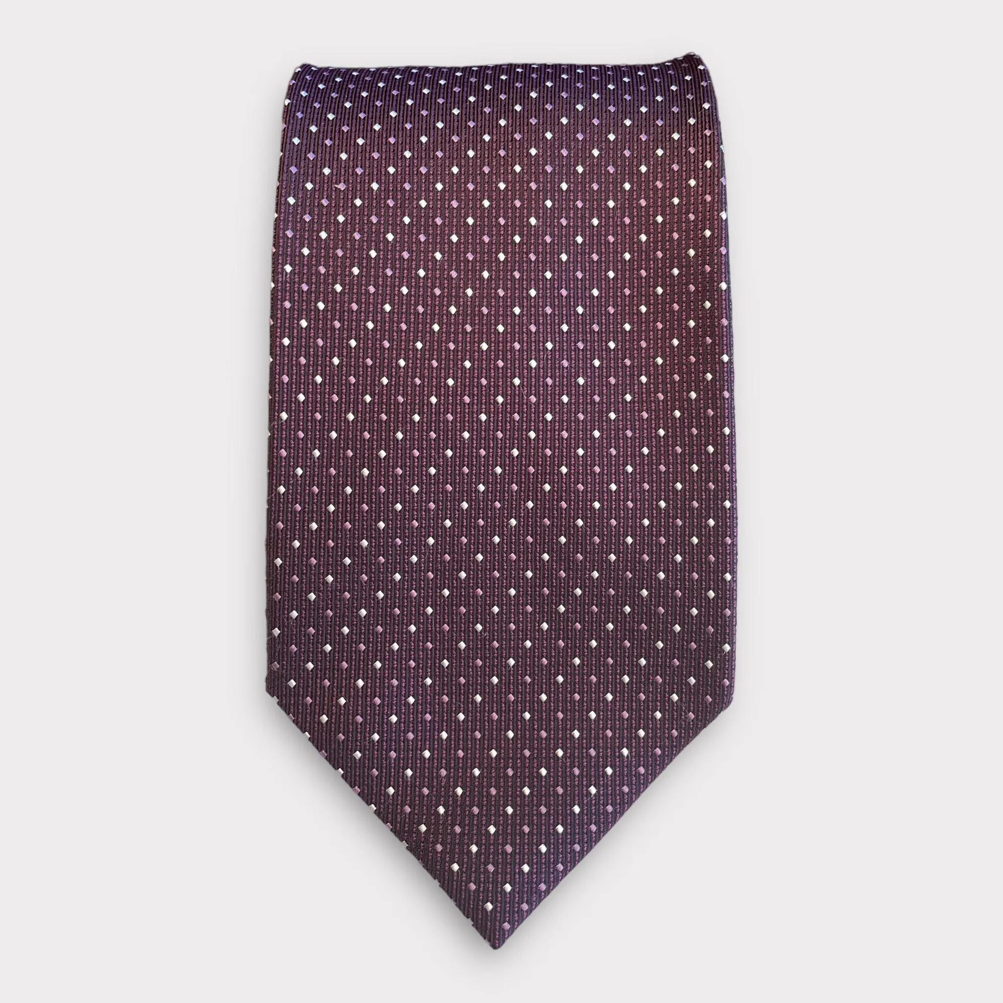 Purple Polka Dot Thick Tie