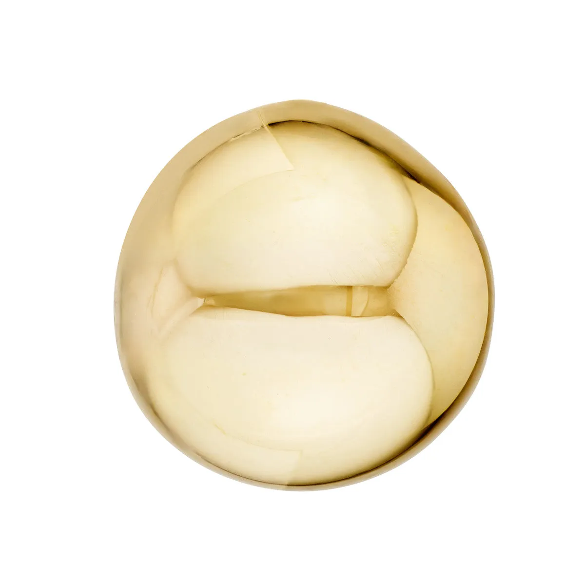 Round Polished Button Omega Earrings